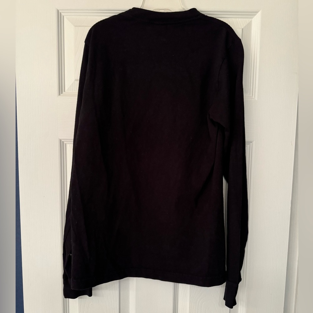 Sporty & Rich Men’s Black Long Sleeve Cotton Tee Shirt Size XS - Picture 4 of 6